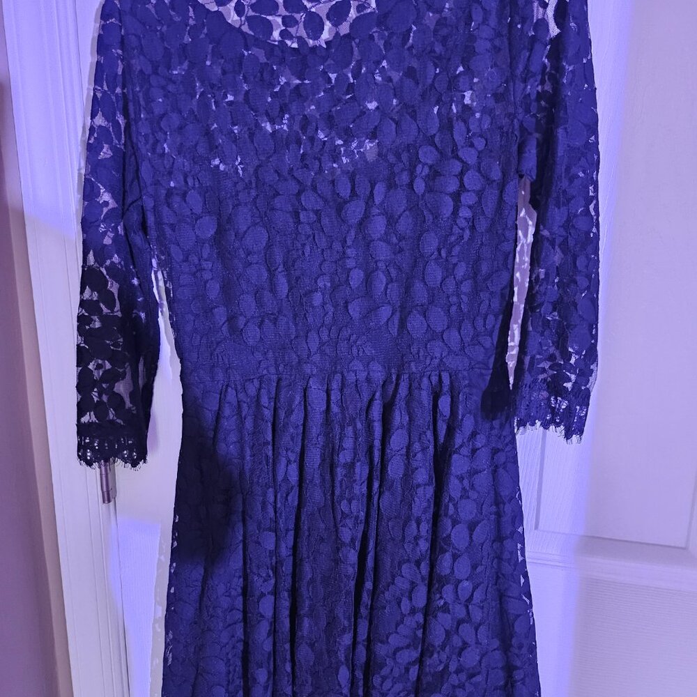 Free people Black Mini Lace Dress Anthro Cocktail Party Size 2 - Picture 7 of 7